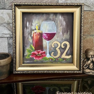 Regalo de aniversario, regalo personalizado, regalo de cumpleaños para mujer, regalo de cumpleaños para hombre, regalo para él, regalo para ella, pintura acrílica
