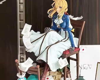 Hand-Painted Violet Evergarden Anime Figure – Fan Art Statue (28 cm/11 in)