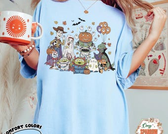 Toy Story Halloween Comfort Farben T-Shirt, gruseliges Disney Trip-Shirt