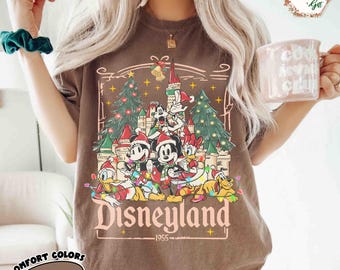 Sudadera navideña de Disneyland: Mickey y sus amigos con cuello redondo navideño