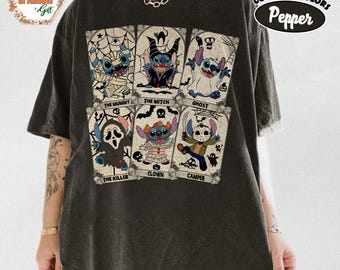 T-shirt Halloween Stitch Comfort Colors, spookachtig Disney-T-shirt