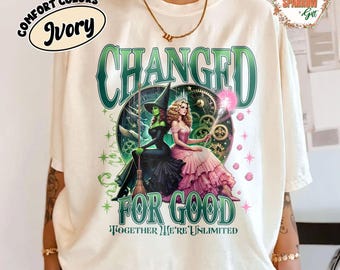 Wicked Musical Tee: Glinda & Elphaba Comfort Colors Shirt