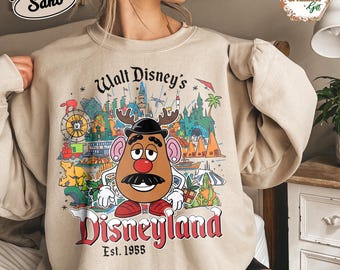 Mr. Potato Head Disneyland Christmas Sweatshirt: Comfort Colors Holiday Pullover