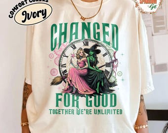 Wicked Friendship Tee: Glinda & Elphaba, Comfort Colors Broadway Shirt