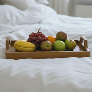Tavolino compatto per la camera da letto, tavolino da letto fatto a mano, tavolino da picnic in legno per laptop, scrivania da grembo, tavolino da letto pieghevole in legno, tavolino da letto in legno di frassino