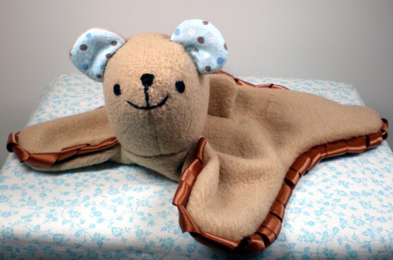 Baby Teddy Bear Comfort Blanket Baby Comfort Blanket Baby Etsy
