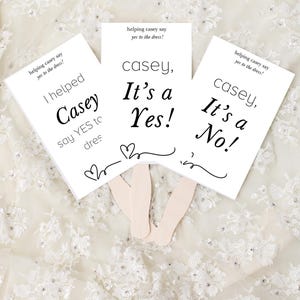 Brautkleid-Einkaufsschilder, bearbeitbare Hochzeitskleid-Anprobeschilder, sagen Sie Ja zum druckbaren Kleid, lustige DIY-Hochzeitskleid-Einkaufsaktivität