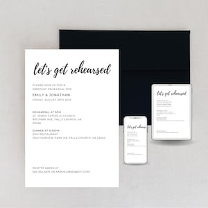 Editable Rehearsal Dinner Invitation, Wedding Rehearsal Dinner Invite, Wedding Welcome Party Printable Invitation, Modern Minimalist Invite
