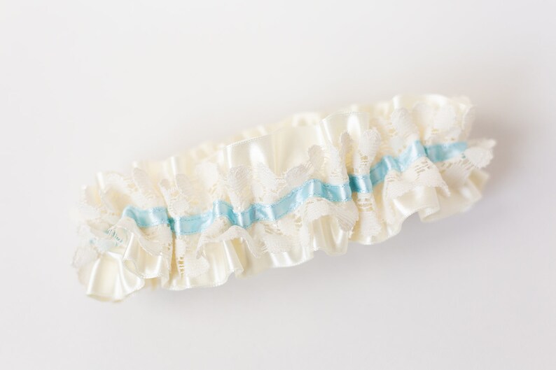 Lace Garters for Wedding Lace Wedding Garter Heirloom Bag /& FREE U.S SHIPPING Blue Wedding Garter Something Blue Includes Gift Box