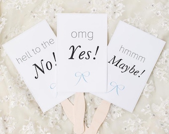 Wedding Dress Shopping Voting Signs Download, I Said Yes To The Dress, Wedding DIY, Wedding Printable, Dress Shopping, Wedding Signs