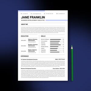Career Resume for Job Seekers, Modern & Simple CV Template, ATS Resume with Cover Letter
