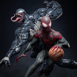 サイドショウ ハルク VS スパイダーマン ジオラマ スタチュー