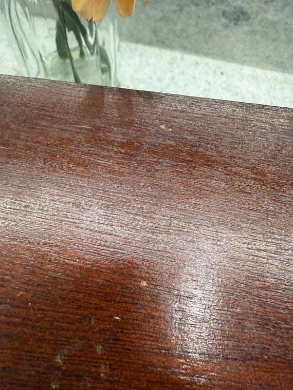 Vintage Wood Jewelry Box – Pink Fabric Lined Draw… - image 4