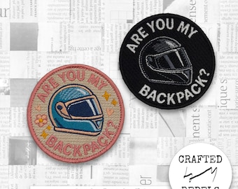 Embroidered Patch: Black / Pink Moto Quote, Backpack Biker Badge  - Sew On, Iron On, Velcro