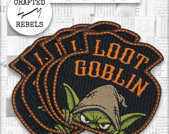 Loot Goblin Iron On Patch, Funny Fantasy Embroidered Patch, RPG Gamer Gift, Goblin Badge, Tactical Morale Patch, Jacket Backpack Patch
