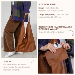 Große Hobo Tasche, handgemachte schwarze Leder Geldbörse, Damen Tasche, Shopper, Geschenk zum Jahrestag Bild 5