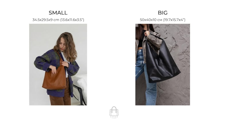 Bolso holgado de piel negra, bolso hobo de gran tamaño, bolso de hombro grande para mujer imagen 3