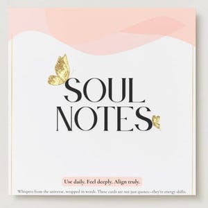 Soul Notes - 12 cartes d'affirmation imprimables pour une vie en pleine conscience | ondes positives quotidiennes | Cadeau numérique minimaliste et esthétique