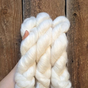 Kid Silk Cloud Yarn // Super Soft Kid Mohair and Silk // 459yds/50g // Natural // GabiesKnitGoodies