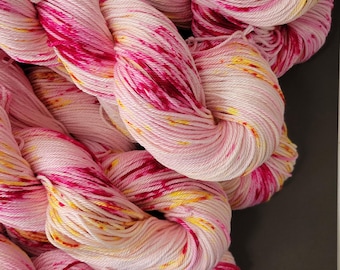 Flamingo Fiesta in Pima Cotton // Worsted/DK 218yd/100g // Hand Dyed // Gabie's Knit Goodies