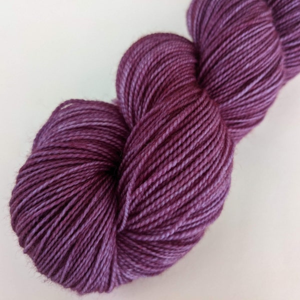 Boysenberry / DK or Fingering weight, sock yarn / Hand dyed, yarn, merino wool, Tonal yarn / Kettle dyed, GabiesKnitGoodies
