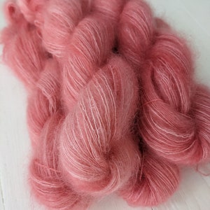Pink Cotton Candy Kid Mohair Silk Yarn // Super Soft Kid Mohair and Silk // 459yds/50g // GabiesKnitGoodies