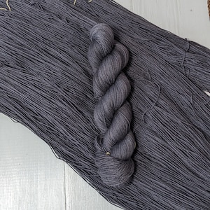 Charcoal // Hand-dyed Merino/Nylon Fingering Weight/ Sock Yarn // GabiesKnitGoodies