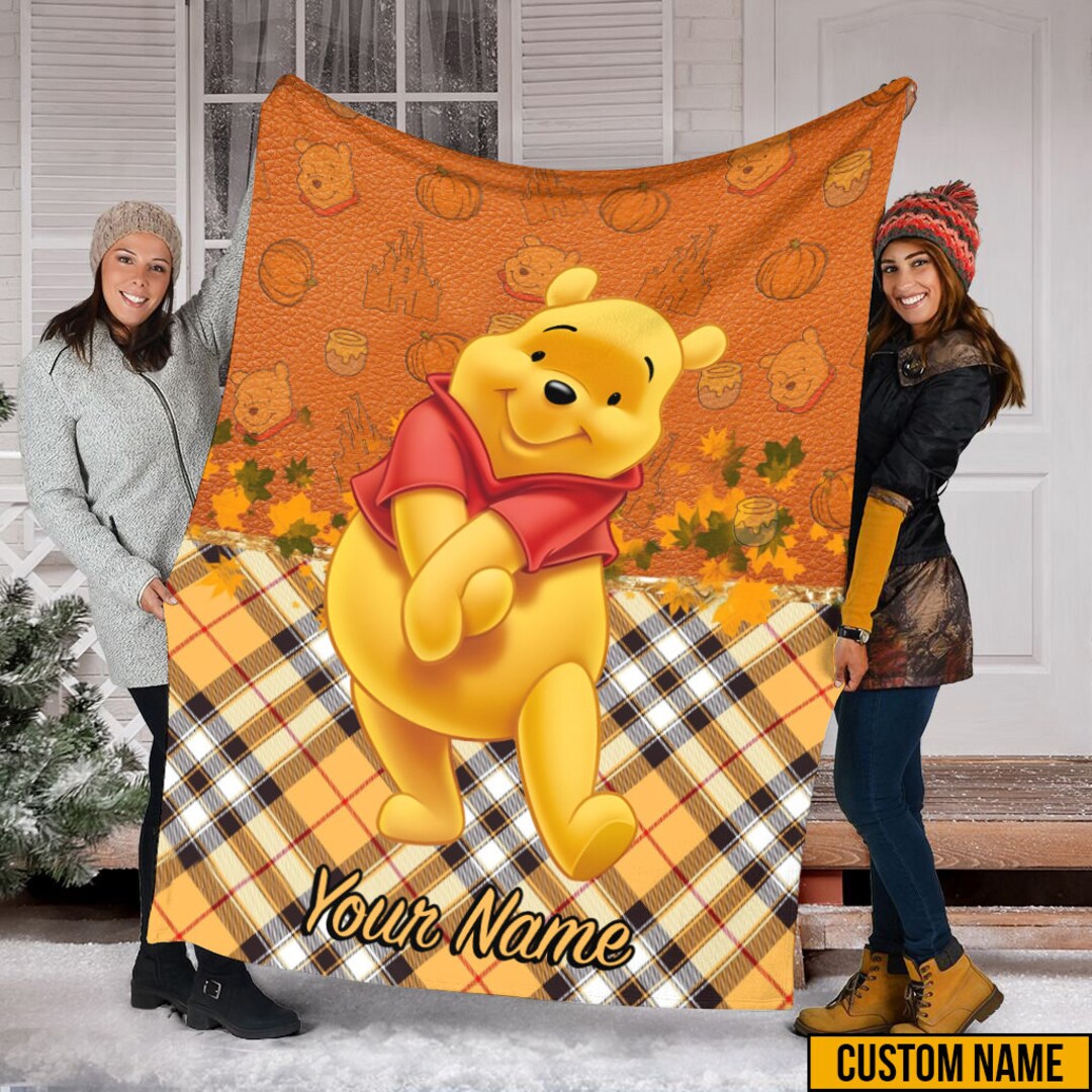 Personalized Winnie the Pooh Blanket Pooh Bear Blanket Boo Etsy
