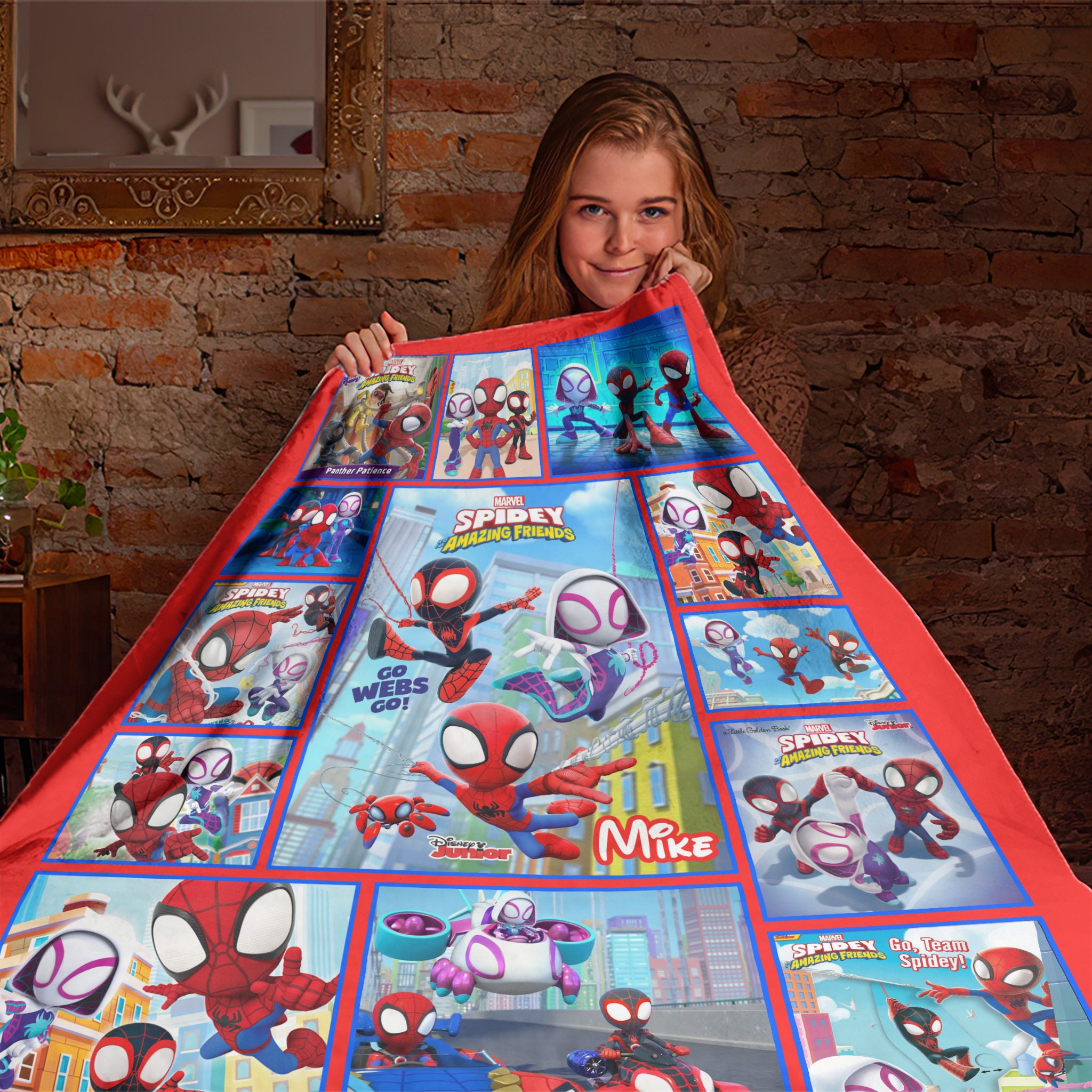 Discover Personalized Spiderman and His Amazing Friends Birthday Blanket