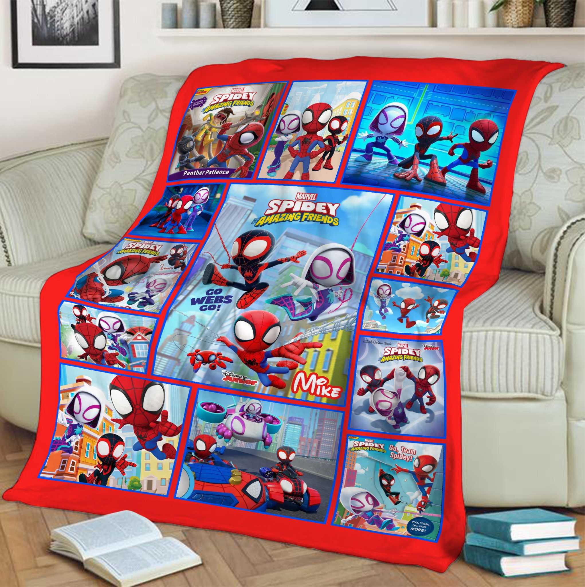 Discover Personalized Spiderman and His Amazing Friends Birthday Blanket
