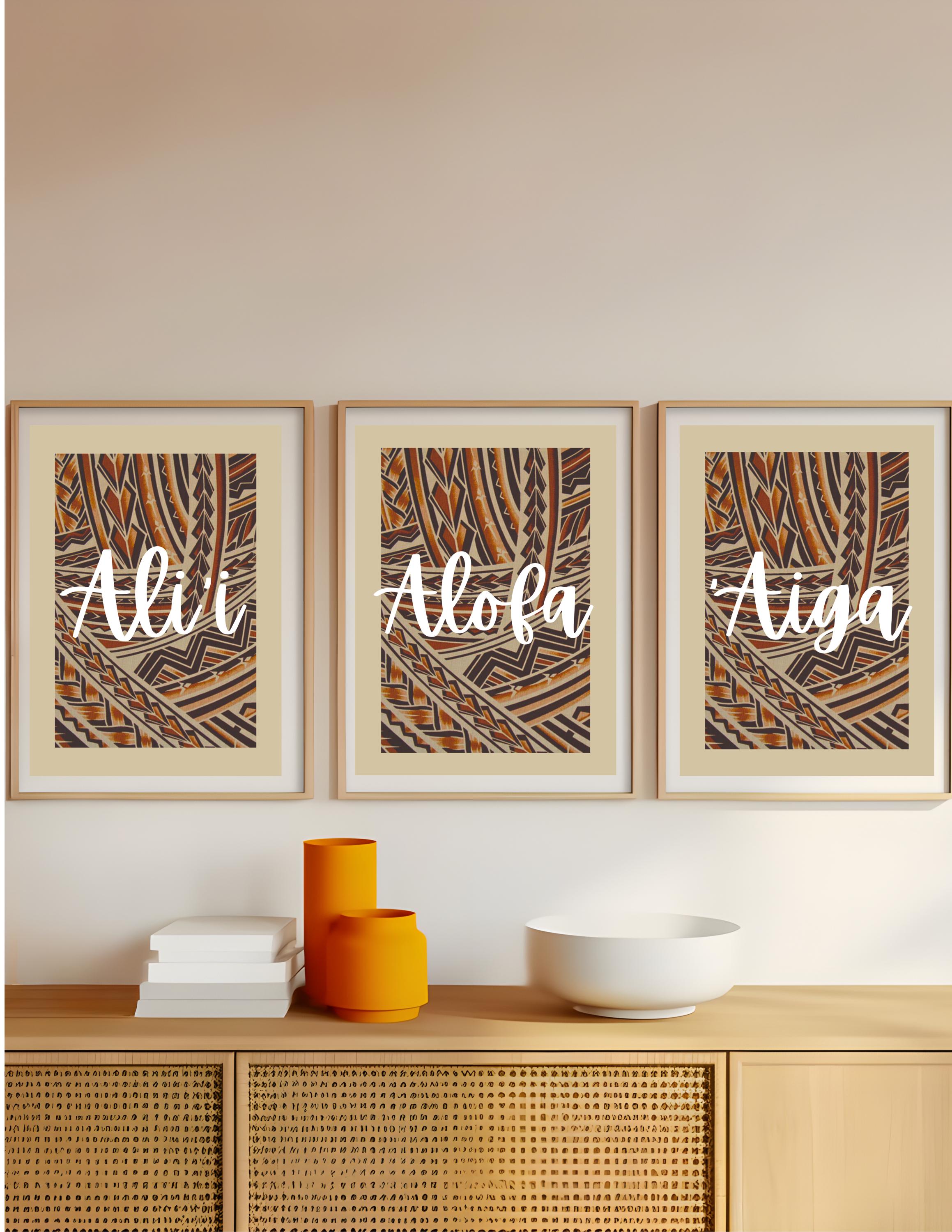 Samoan Ali’i, Alofa, ‘aiga Print (god, Love and Family) - Etsy Australia
