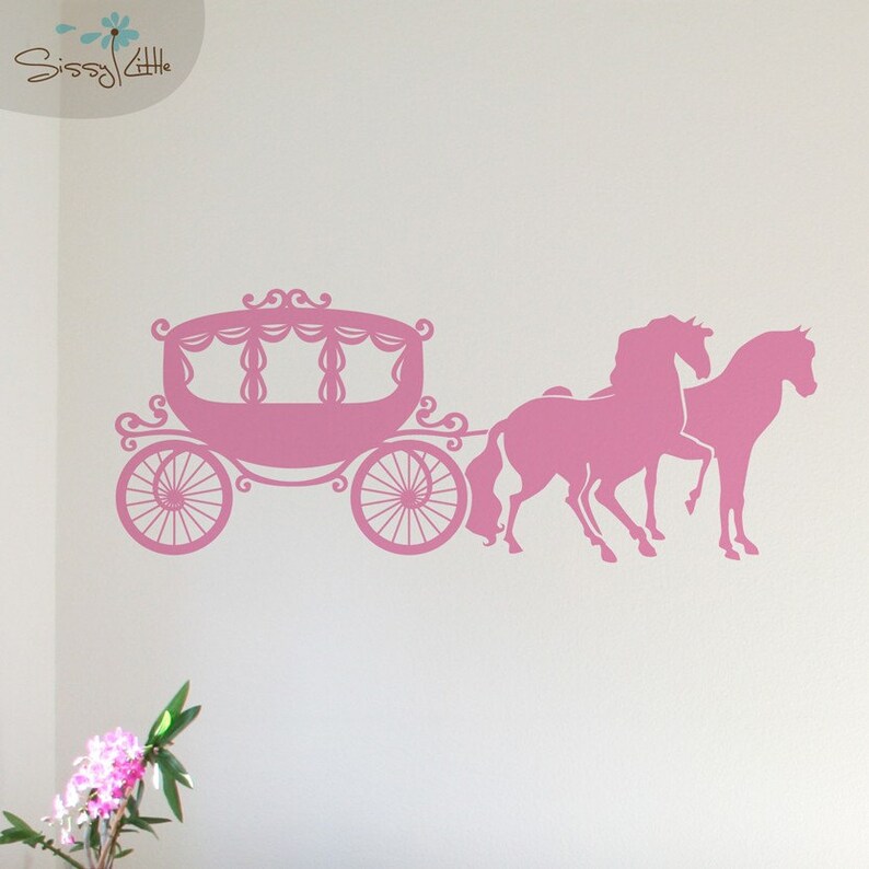 Princess Carriage Vinyl Wall Decal Etsy