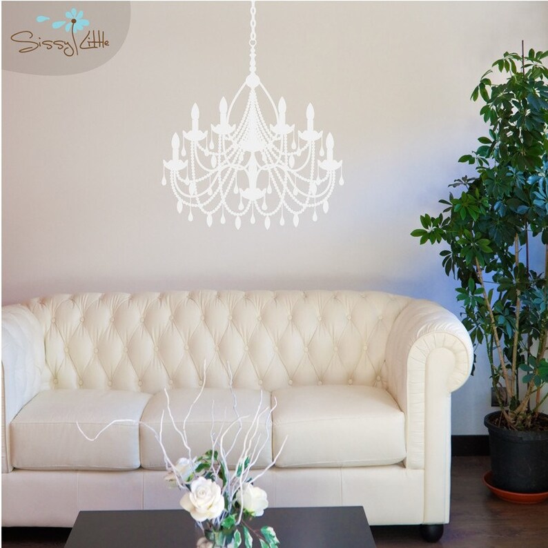 Diamond Chandelier Vinyl Wall Decal Etsy