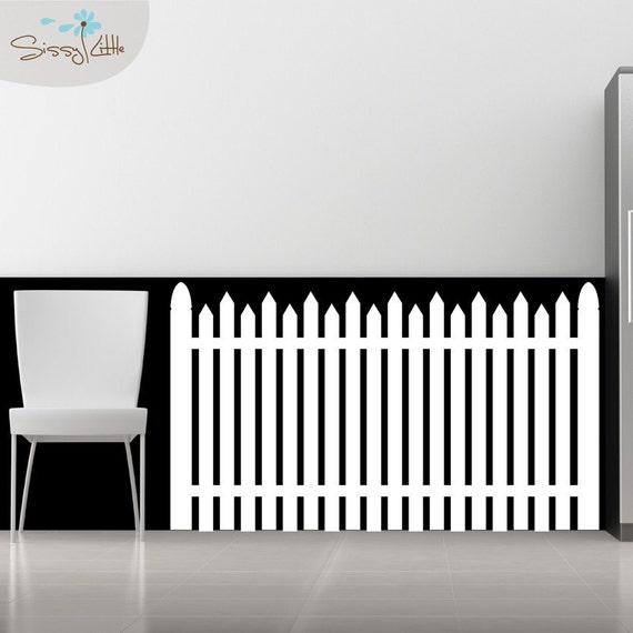 American Dream White Picket Fence Vinyl Wall Decal Etsy
