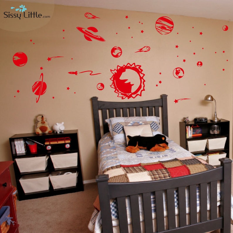 Solar System Vinyl Wall Decal Etsy