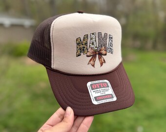 Mama Trucker Hat, High Crown, Mesh Back, Snapback