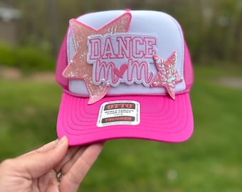 Dance Mom Trucker Hat: Sequins Patch, High Panel Design