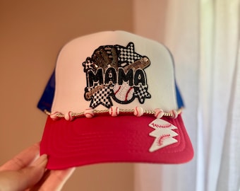 Baseball Mama Trucker Hat: Sports Mom Game Day Cap
