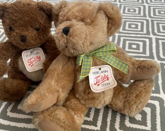 Paire d'oursons Herman 2000 à collectionner en édition limitée vintage