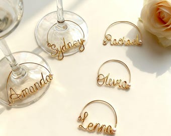 Wine Glass Charm, Custom Name Wine Glass Charm, Birthday Party, Gift For Bridesmaid, Wine Lovers Gifts, Bachelorette Party Favors,