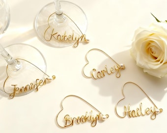 Personalisierte Bachelorette Party Favors, benutzerdefinierter Name Weinglas Anhänger, Hochzeitsgeschenke, Geburtstagsfeier, Geschenk für Brautjungfer, Weinliebhaber Geschenke