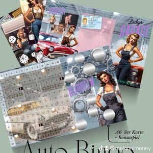 Bingo de coches “Ladies Garage” con tarjeta de bonificación A6