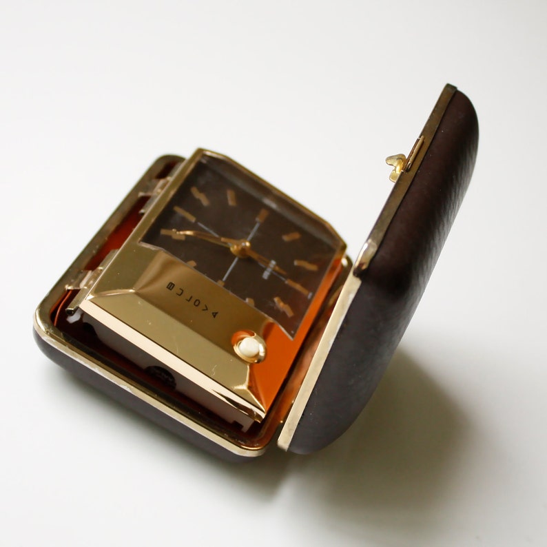 Vintage 1970s Bulova Travel Alarm Clock Etsy