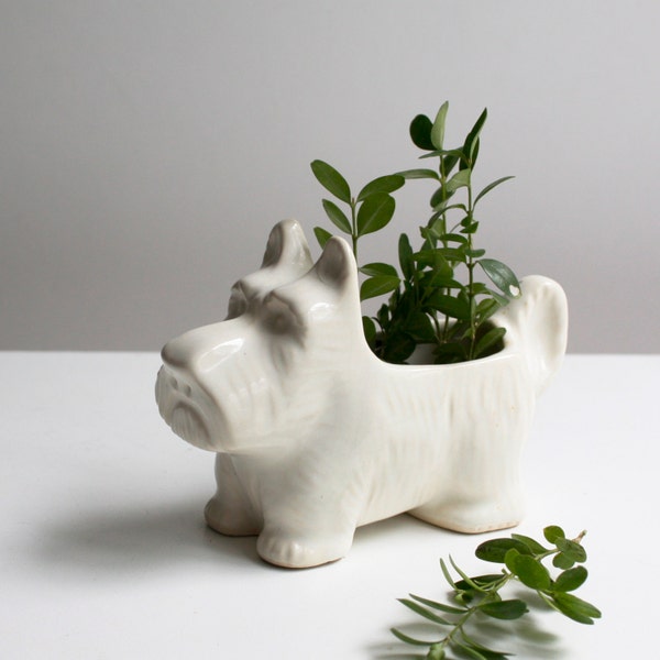 Vintage Small Dog Planter - West Highland Terrier