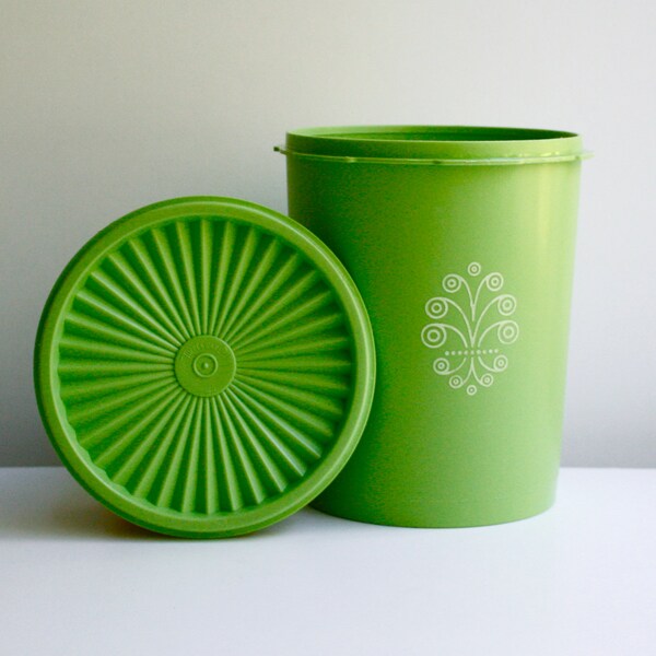 Vintage Tupperware Canister - Lime Green