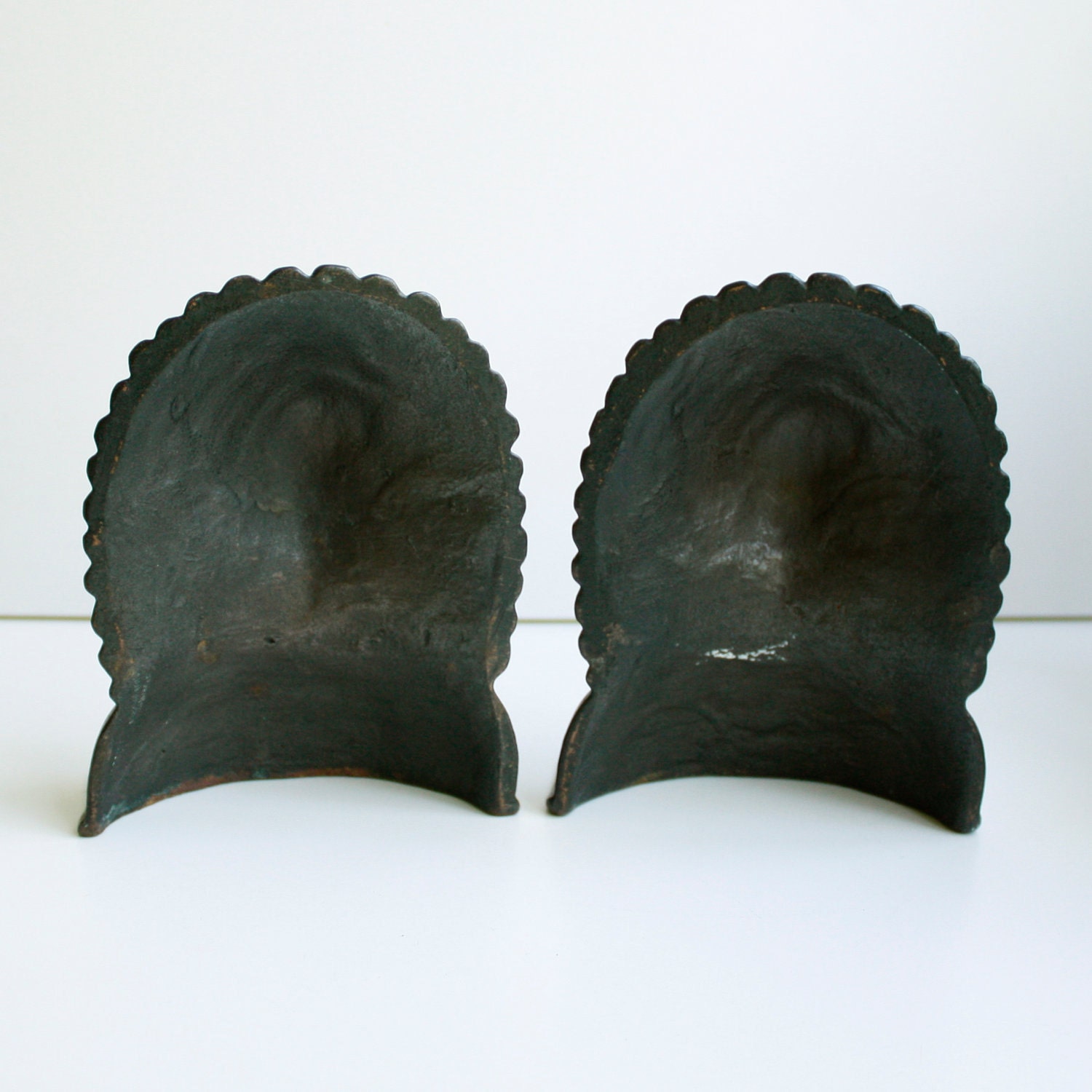 Vintage Cast Bronze Indian Head Bookends Copper Finish Etsy