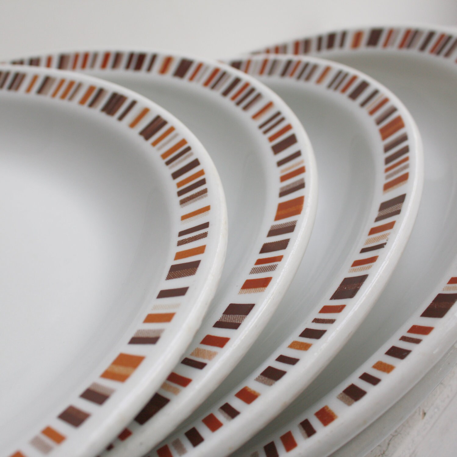 Vintage Restaurant Ware Oval Dinner Plates Set of Five by Etsy