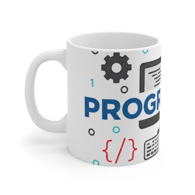 Software Developer Mug: Computer Science Graduation Gift, Tech Office Decor, Minimalist Programmer Coffee Cup for Coding Enthusiasts image 3