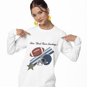 Dallas Football Season Sweatshirt,  American Football, Gift for Covboys, Game Day Shirt, Vintage Cowboys Colors Tee, Cowboys Nation Apparel