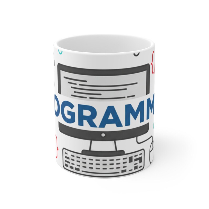 Software Developer Mug: Computer Science Graduation Gift, Tech Office Decor, Minimalist Programmer Coffee Cup for Coding Enthusiasts image 2